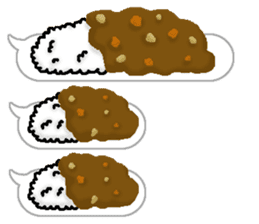 The cat that he likes curry sticker #11113896