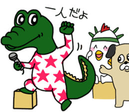 Gator and Paggy with Hen of Liberty sticker #11114250