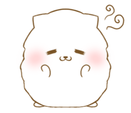 White Pomeranian tan sticker #11115179