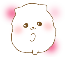 White Pomeranian tan sticker #11115180