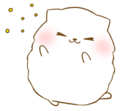 White Pomeranian tan sticker #11115183