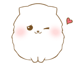 White Pomeranian tan sticker #11115184