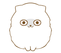 White Pomeranian tan sticker #11115188