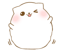 White Pomeranian tan sticker #11115190