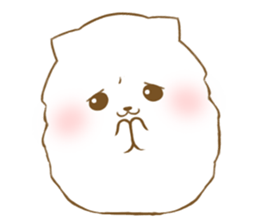 White Pomeranian tan sticker #11115192