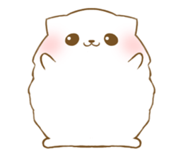 White Pomeranian tan sticker #11115193