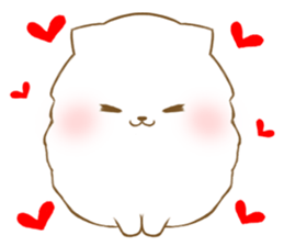 White Pomeranian tan sticker #11115195