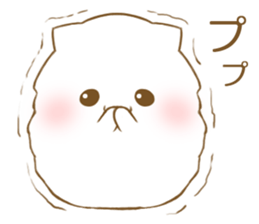 White Pomeranian tan sticker #11115203