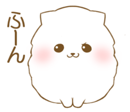 White Pomeranian tan sticker #11115205