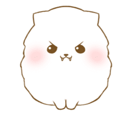 White Pomeranian tan sticker #11115208