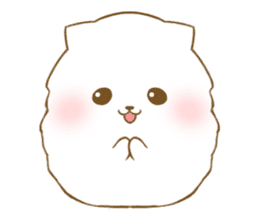 White Pomeranian tan sticker #11115209