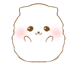 White Pomeranian tan sticker #11115210