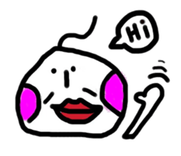 the person with curly hair sticker #11116034