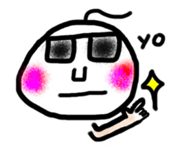 the person with curly hair sticker #11116039