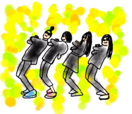 the person with curly hair sticker #11116070