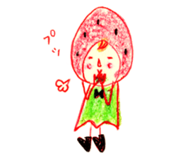 strawberry cosplay sticker #11116370