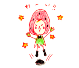 strawberry cosplay sticker #11116371