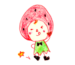 strawberry cosplay sticker #11116390