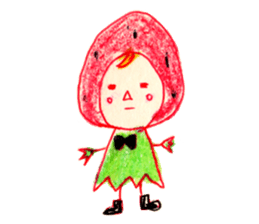 strawberry cosplay sticker #11116391