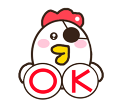 Smiling chickens sticker #11117067