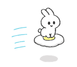 The bunny and cushions sticker #11117399