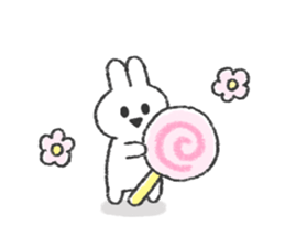 The bunny and cushions sticker #11117405