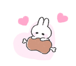 The bunny and cushions sticker #11117410