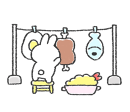 The bunny and cushions sticker #11117431