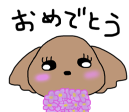 honorific toy poodle sticker #11117505