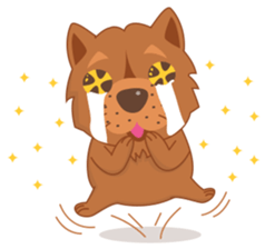 Puffy Lion Dog sticker #11118037