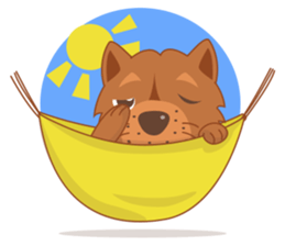 Puffy Lion Dog sticker #11118039