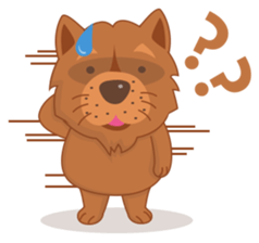 Puffy Lion Dog sticker #11118040