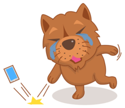 Puffy Lion Dog sticker #11118043