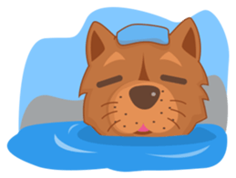 Puffy Lion Dog sticker #11118046