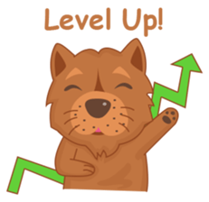 Puffy Lion Dog sticker #11118047