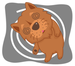 Puffy Lion Dog sticker #11118048