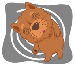 Puffy Lion Dog sticker #11118048