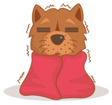 Puffy Lion Dog sticker #11118056