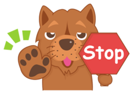 Puffy Lion Dog sticker #11118061