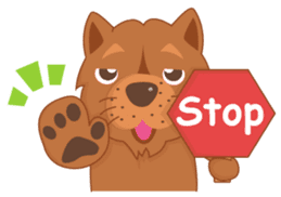 Puffy Lion Dog sticker #11118061