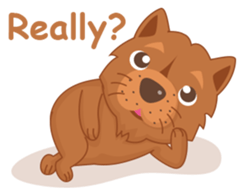 Puffy Lion Dog sticker #11118065