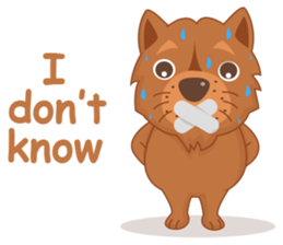 Puffy Lion Dog sticker #11118066