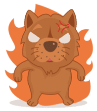 Puffy Lion Dog sticker #11118067