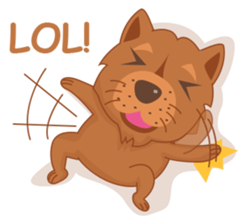 Puffy Lion Dog sticker #11118068