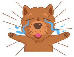 Puffy Lion Dog sticker #11118069