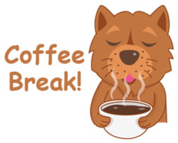 Puffy Lion Dog sticker #11118070