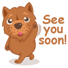 Puffy Lion Dog sticker #11118071