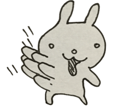 Vintage sticker rabbit sticker #11118074