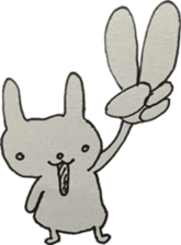 Vintage sticker rabbit sticker #11118101