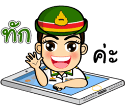 Soldier Thai Girl sticker #11118118